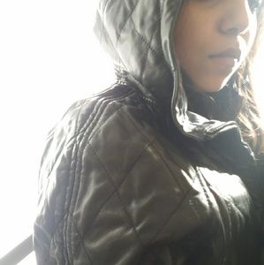 Black leather jacket